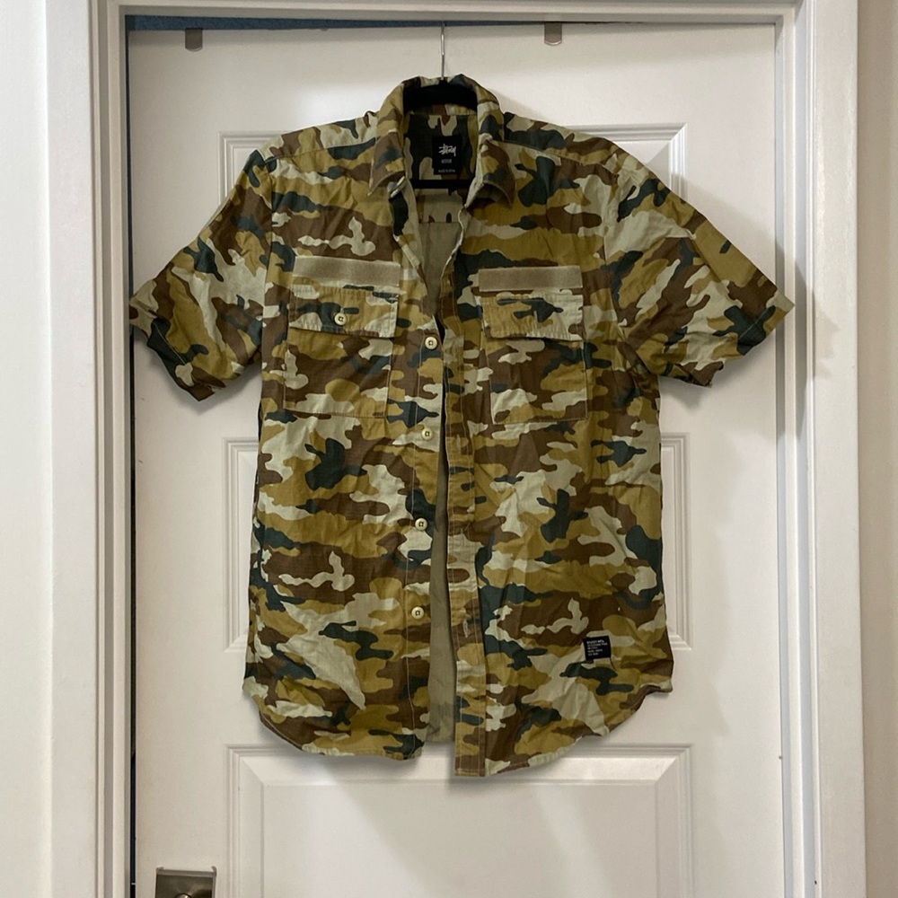 Vintage Stussy MFG. Men’s Camo Button Down - Sz: Medium